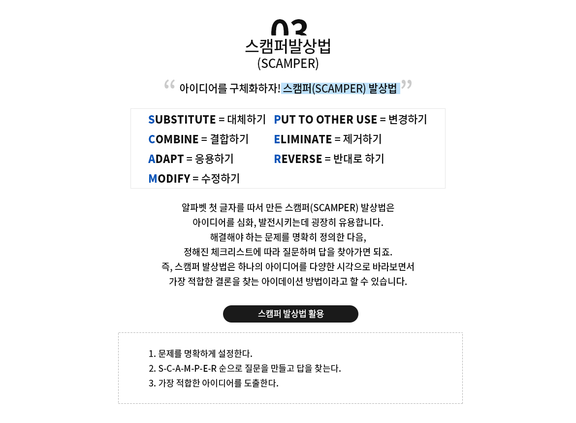 03 스캠퍼발상법